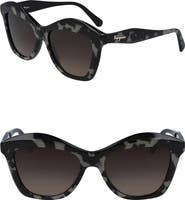 FERRAGAMO 54mm Cornered Rectangle Full Rim Sunglasses