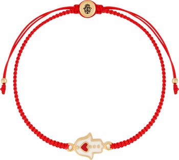 Expression of Love Red String Hamsa Heart Bracelet