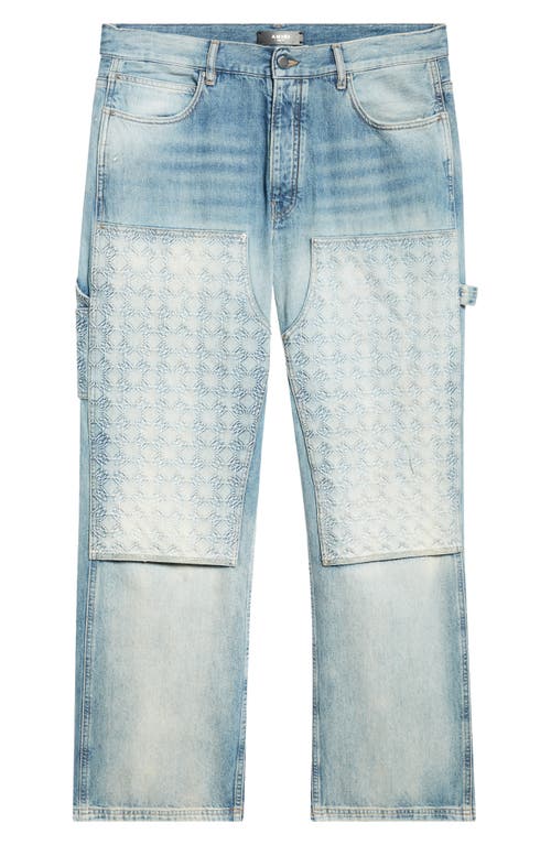 Amiri Debosseed Ma Quad Carpenter Jeans In Antique Indigo