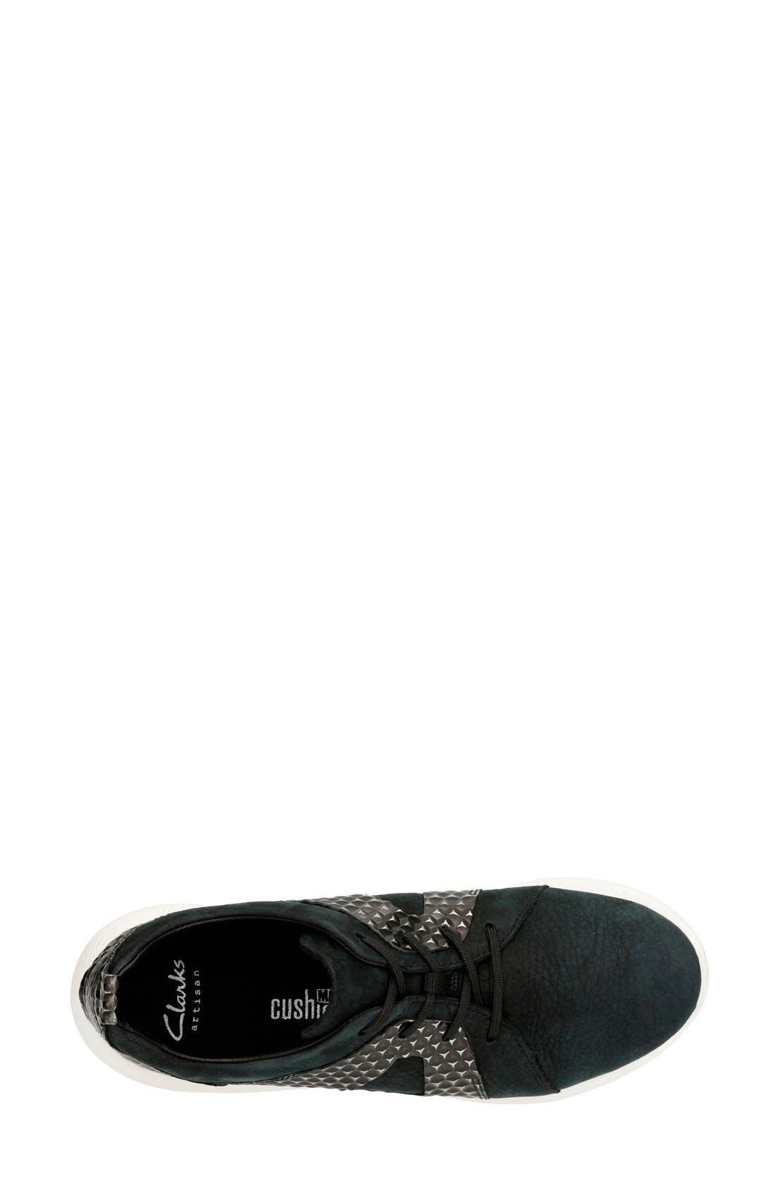 'Cowley Faye' Sneaker, Alternate, color, BLACK NUBUCK LEATHER