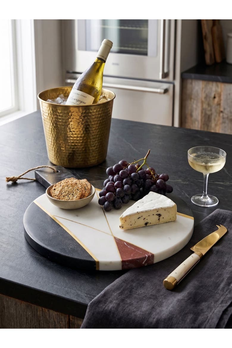 Sardinia Marble Cheese Board, Alternate, color, White
