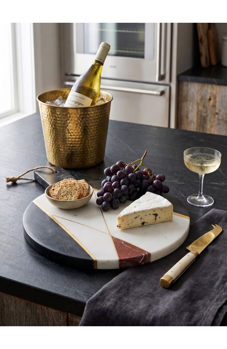 GAURI KOHLI Sardinia Marble Cheese Board, Alternate, color, White