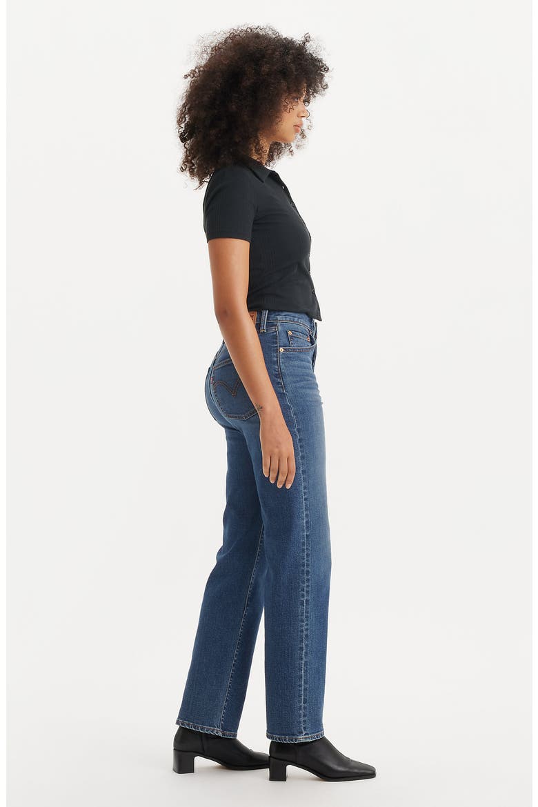 Ribcage High Waist Straight Leg Jeans, Alternate, color, THE LAST STRAW