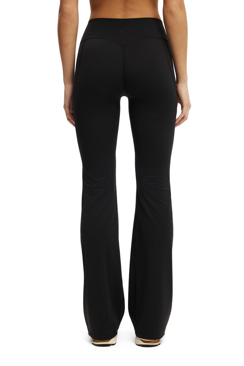 Women's Active Ultra Luxe Cross Front Invisible Scrunch Flare, Alternate, color, Black