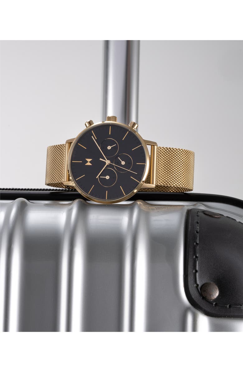 MVMT Legacy Traveler Chronograph Mesh Strap Watch, 42mm, Alternate, color, 