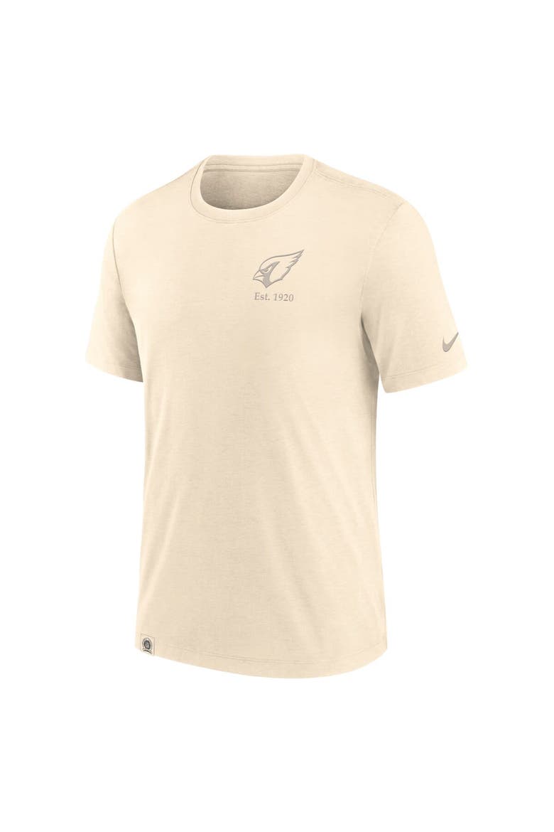 Men's Nike Cream Arizona Cardinals Glory Tri-Blend T-Shirt, Alternate, color, Cream