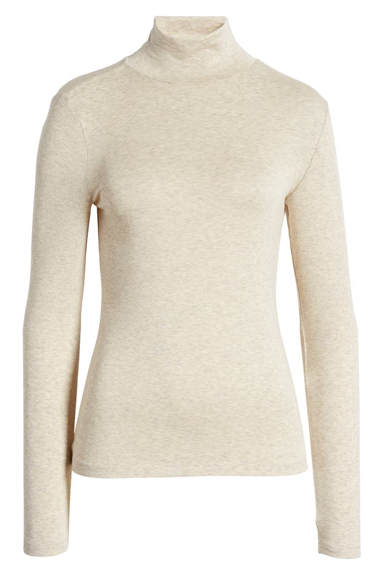 Mock Neck Top, Alternate, color, BEIGE OATMEAL MEDIUM HEATHER