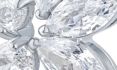 Cz By Kenneth Jay Lane Cubic Zirconia Cluster Stud Earrings In Metallic