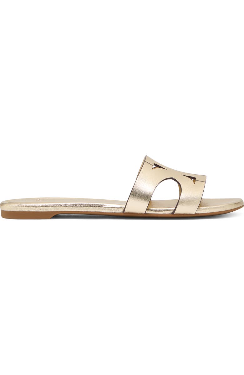 Kate Spade New York duo smooth leather slide sandal, Alternate, color, Pale Gold