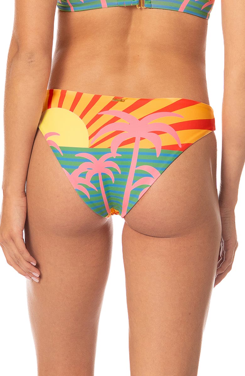 Maaji Jungle Sway Flirt Reversible Bikini Bottoms, Alternate, color, Open Yellow