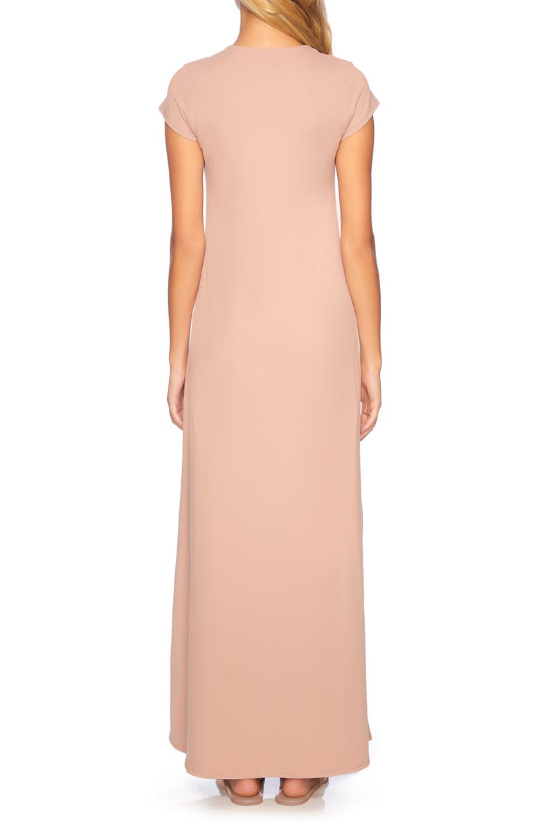 Susana Monaco Short Sleeve Maxi Dress, Alternate, color, Brioche