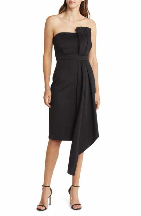 Eliza J Strapless Scuba Crepe Cocktail Dress