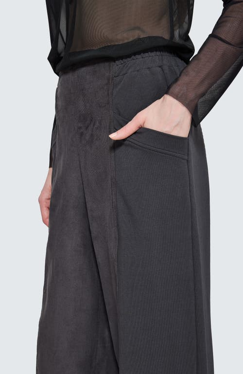 Luukaa Sable Structured Wide-leg Pants In Gray
