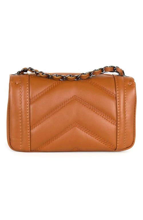 Persaman New York Ariana Quilted Crossbody Bag In Brown