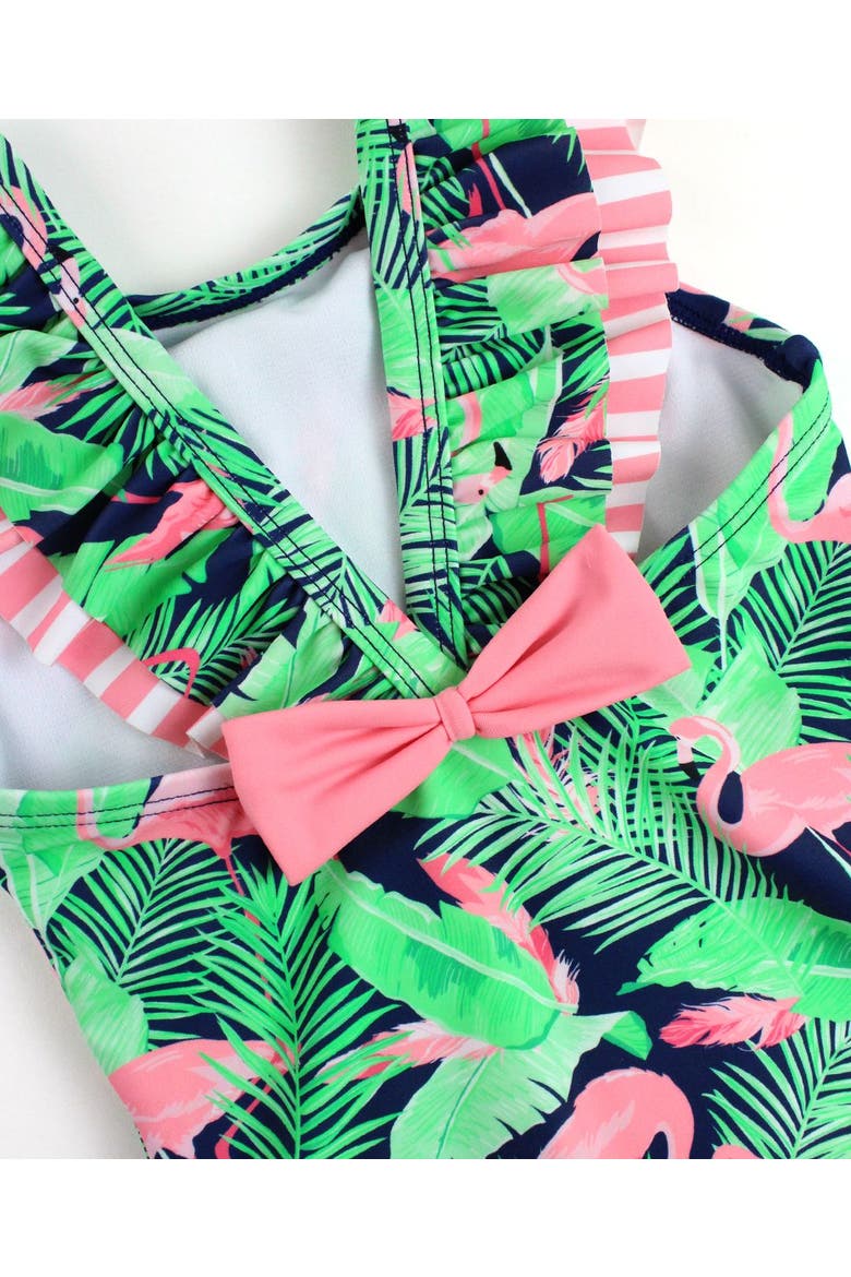 Baby Girls V-Back One Piece, Alternate, color, Flamingo Frenzy