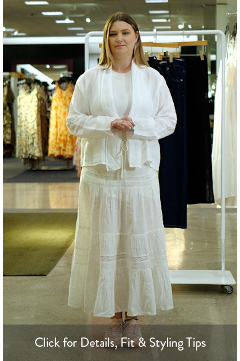 Shawl Collar Open Front Organic Linen Jacket video