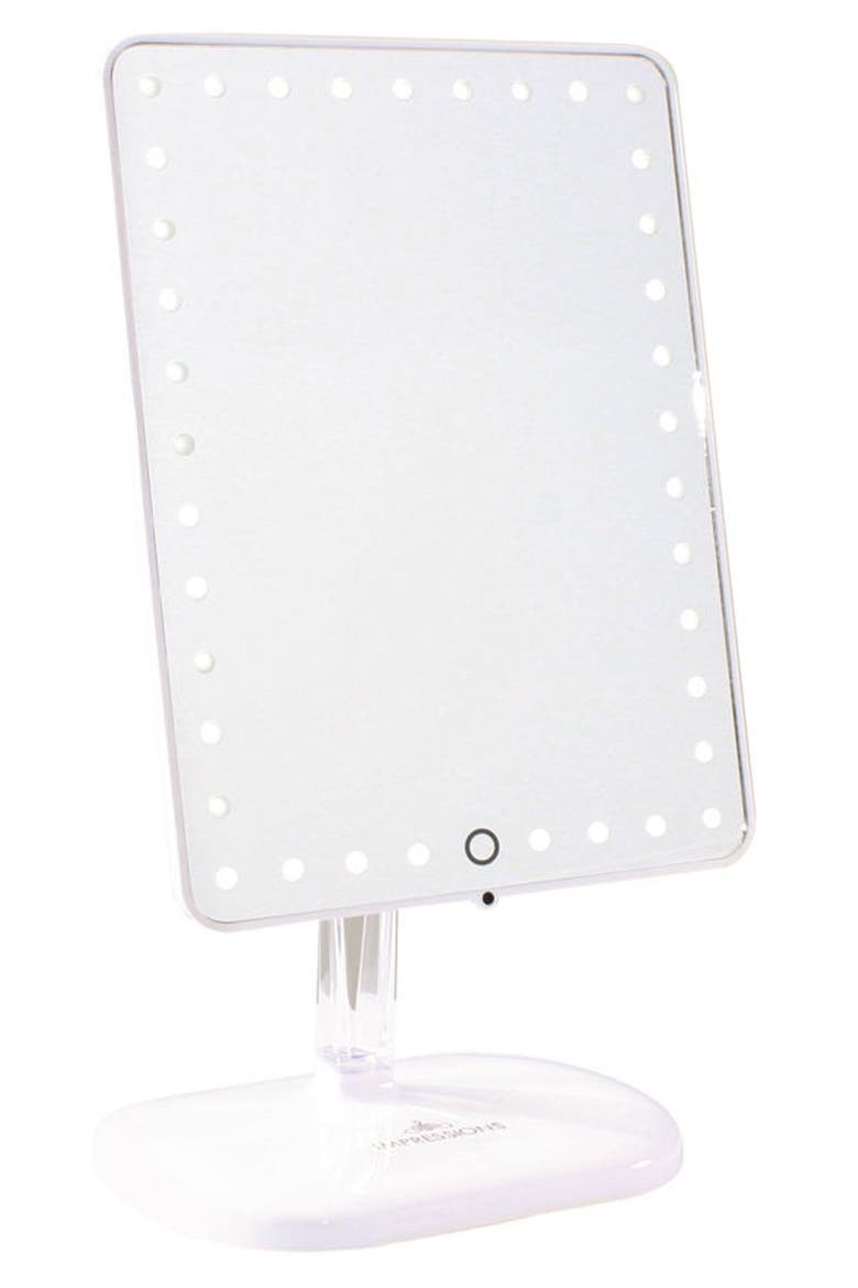Bling Touch Pro LED Makeup Mirror with Bluetooth® Audio & Speakerphone, Main, color, GLOSSY WHITE