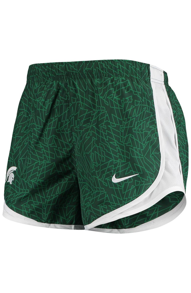 Nike Women's Nike Green/White Michigan State Spartans Performance Tempo Shorts, Alternate, color,
