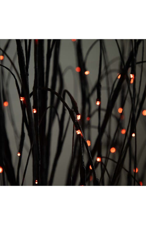 Nearly Natural 6ft Prelit Halloween Black Willow Tree In Black
