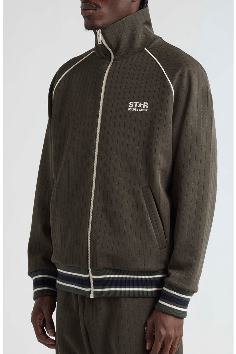 Star Track Jacket, Alternate, color, MILITARY GREEN/ PAPYRUS