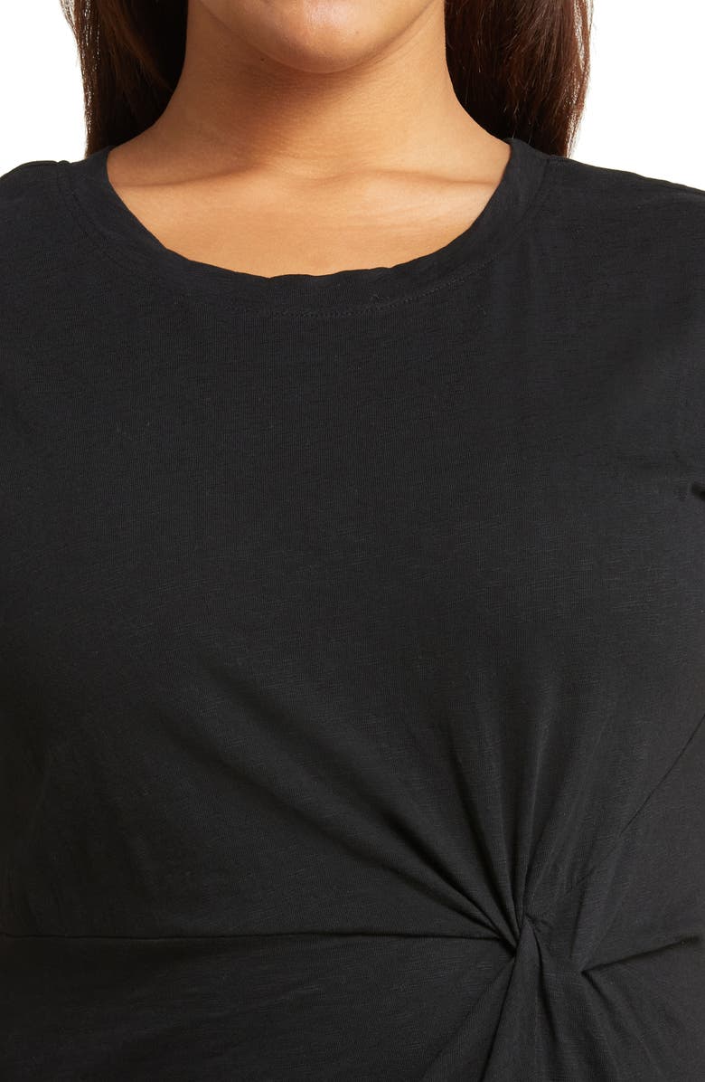 Caslon<sup>®</sup> Twist Detail Organic Cotton Dress, Alternate, color, 