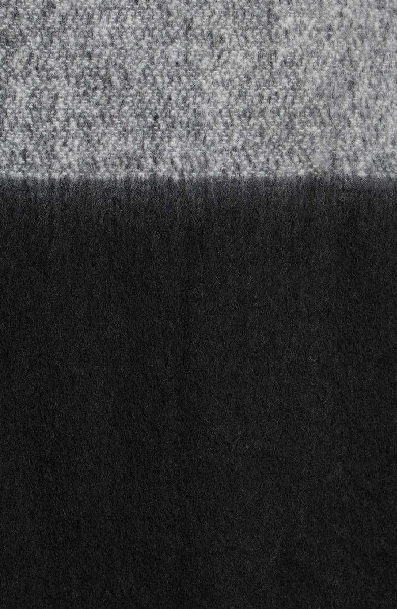 Steve Madden Two-Tone Fringe Scarf, Alternate, color, Black Multi