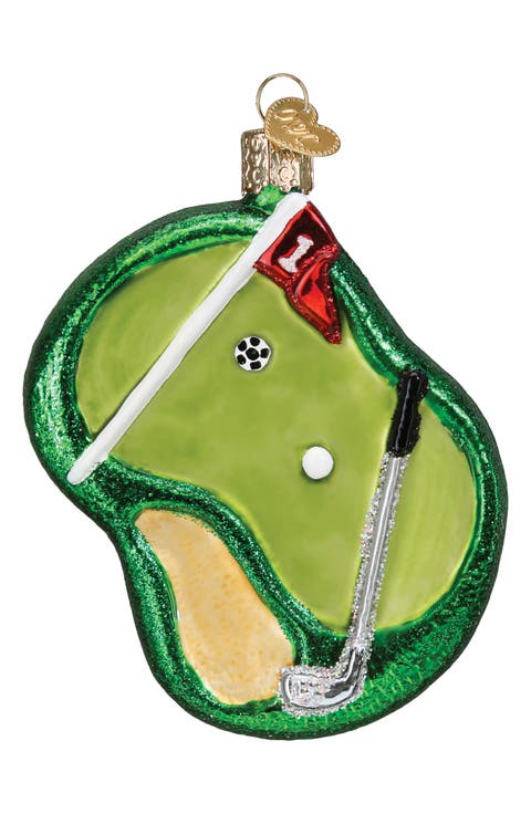 Putting Green Glass Ornament