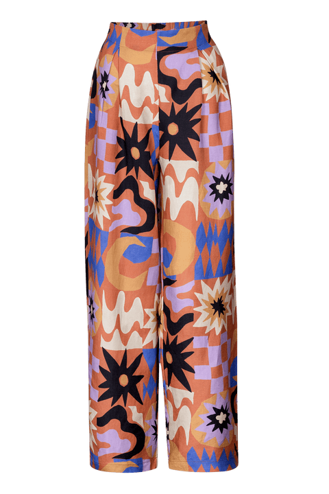 Yarma Printed Wide-Leg Pants