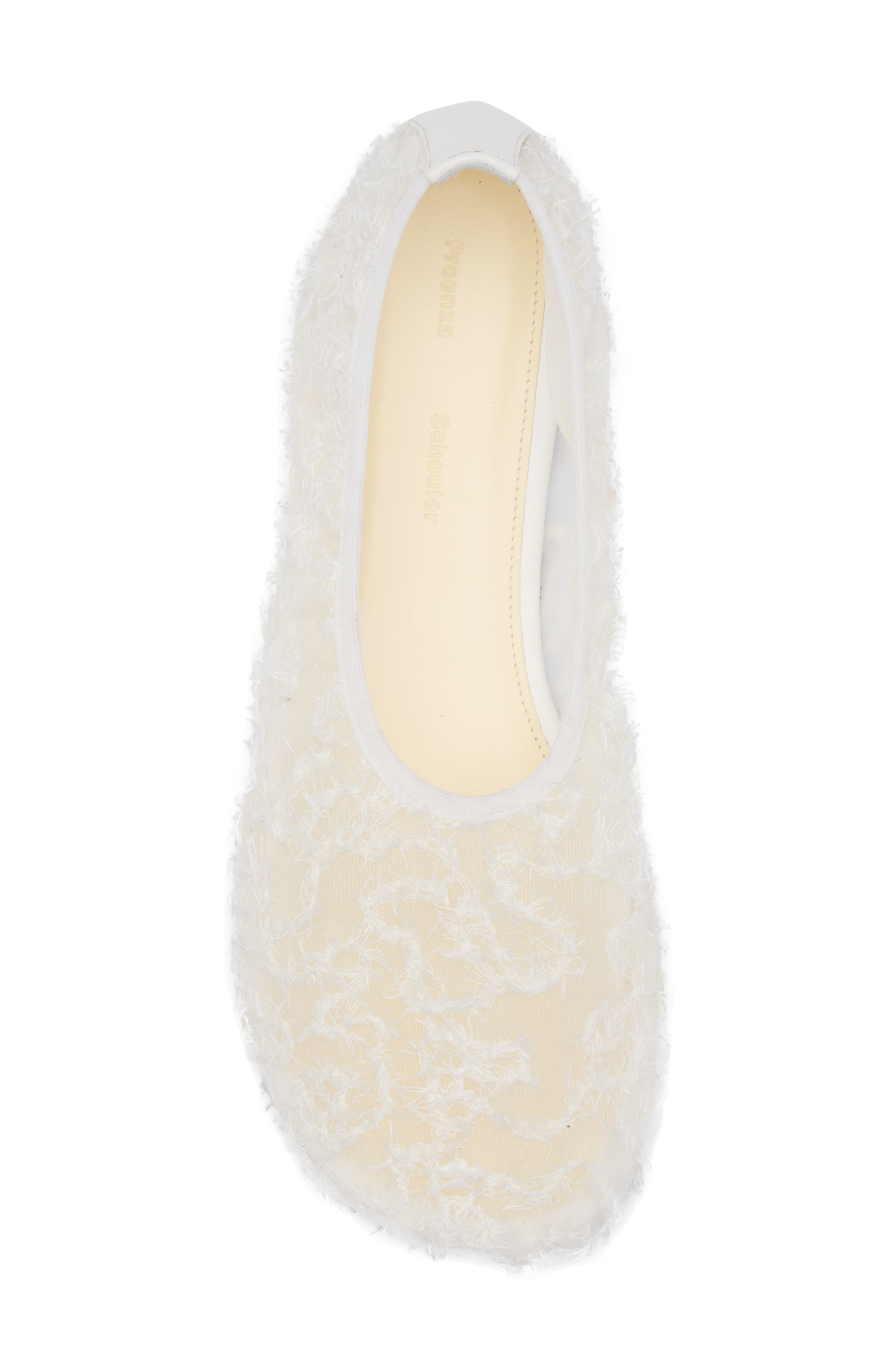 Proenza Schouler Glove Lace Ballet Flat, Alternate, color, White