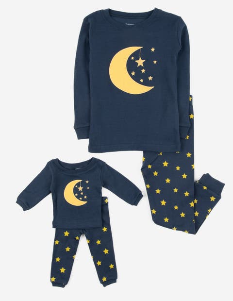2-pc. Cotton Short Sleeve Shirt & Shorts Animal Print Pajama Set with Matching Doll Accessory (Toddler, Little Kid & Big Kid)