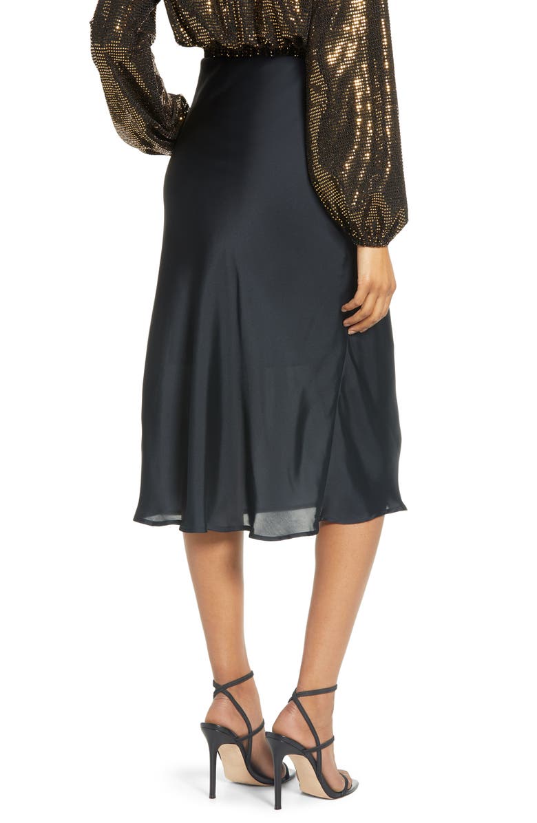 Leith Satin Midi Skirt, Alternate, color, 