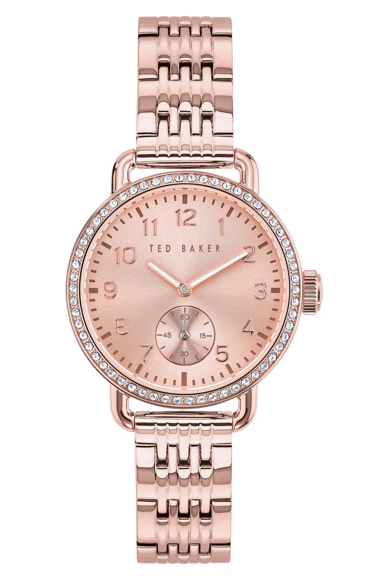 Classic Bracelet Strap Watch, 34mm, Main, color, ROSE GOLD-TONE