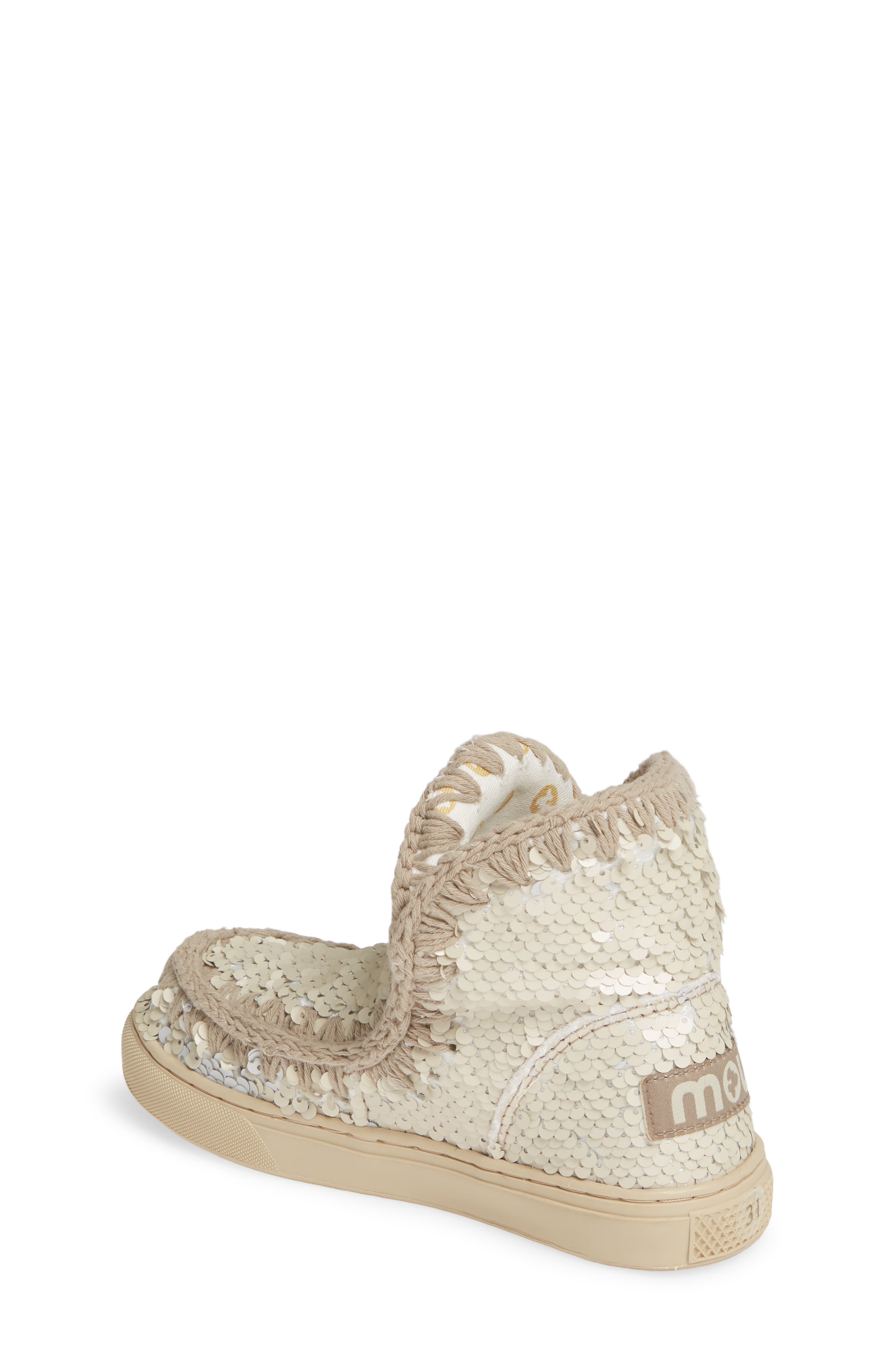 Mou Sequin Sneaker Boot, Alternate, color, 