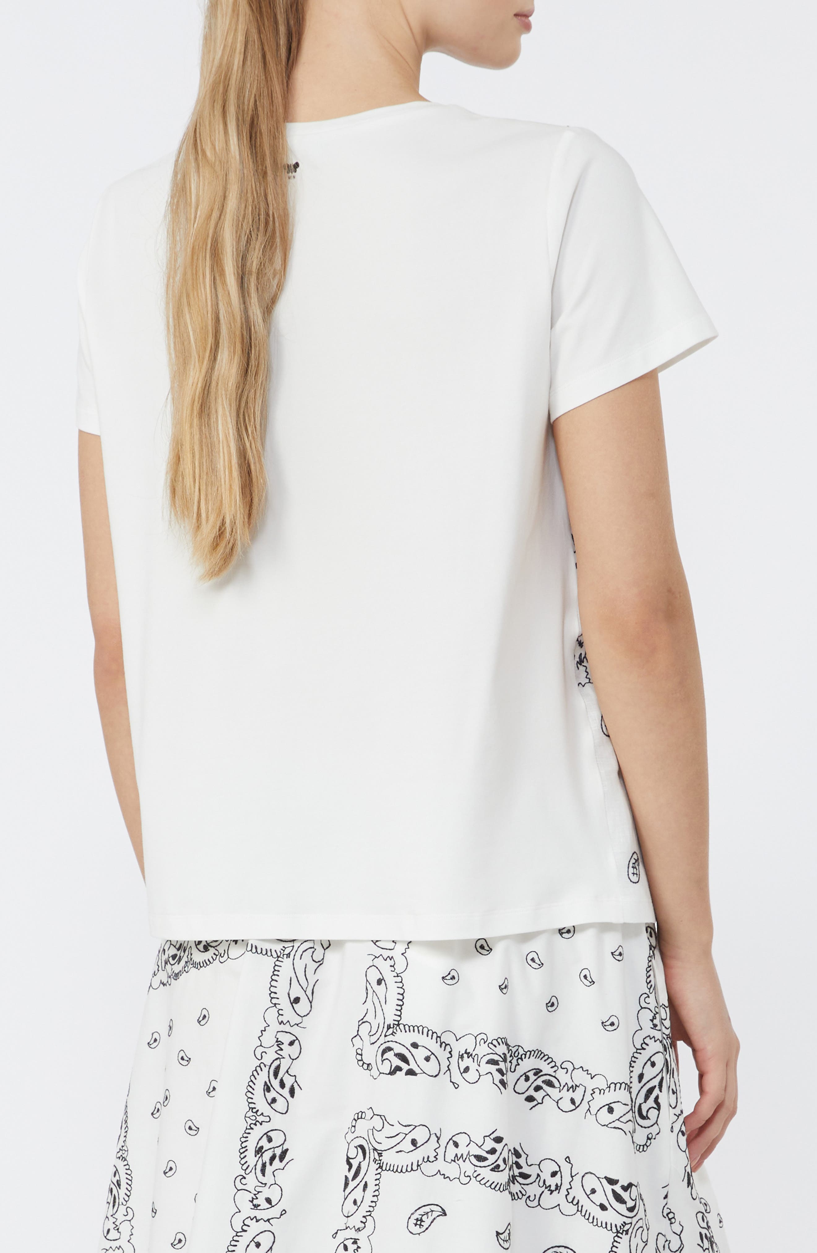 Bandana Print Mixed Media Tee - image 2