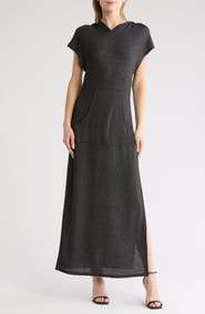 GO COUTURE Short Sleeve Hoodie Dress