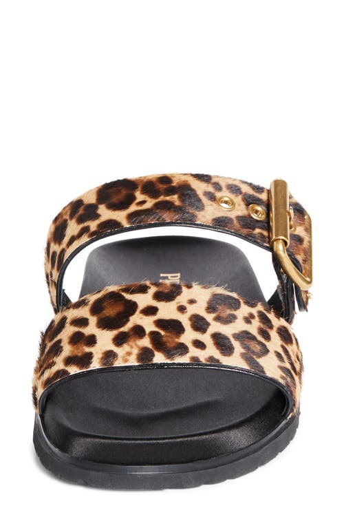 Prada Leopard Buckle Sporty Slide Sandals