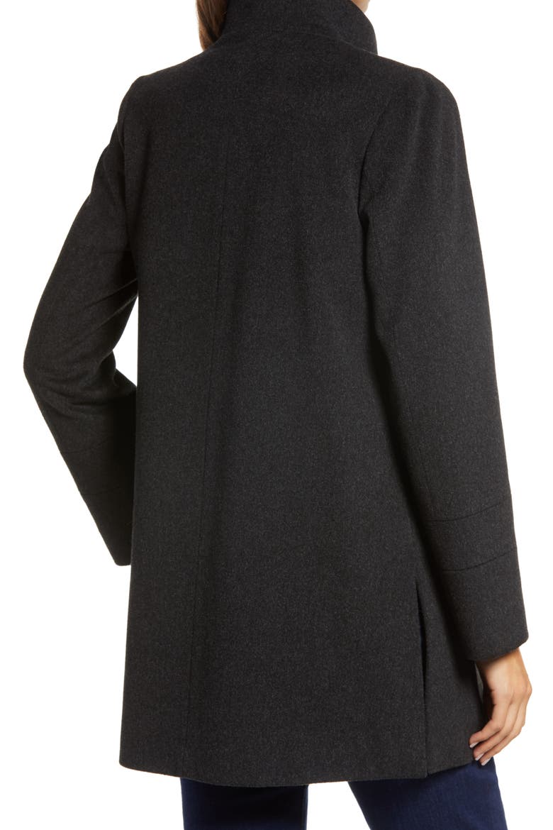 Stand Collar Wool Car Coat (Nordstrom Exclusive), Alternate, color, CHARCOAL