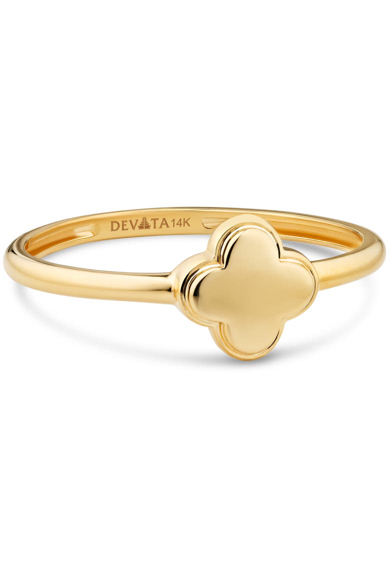 Clover Ring in 14K Gold, 8mm, Alternate, color, Yellow Gold