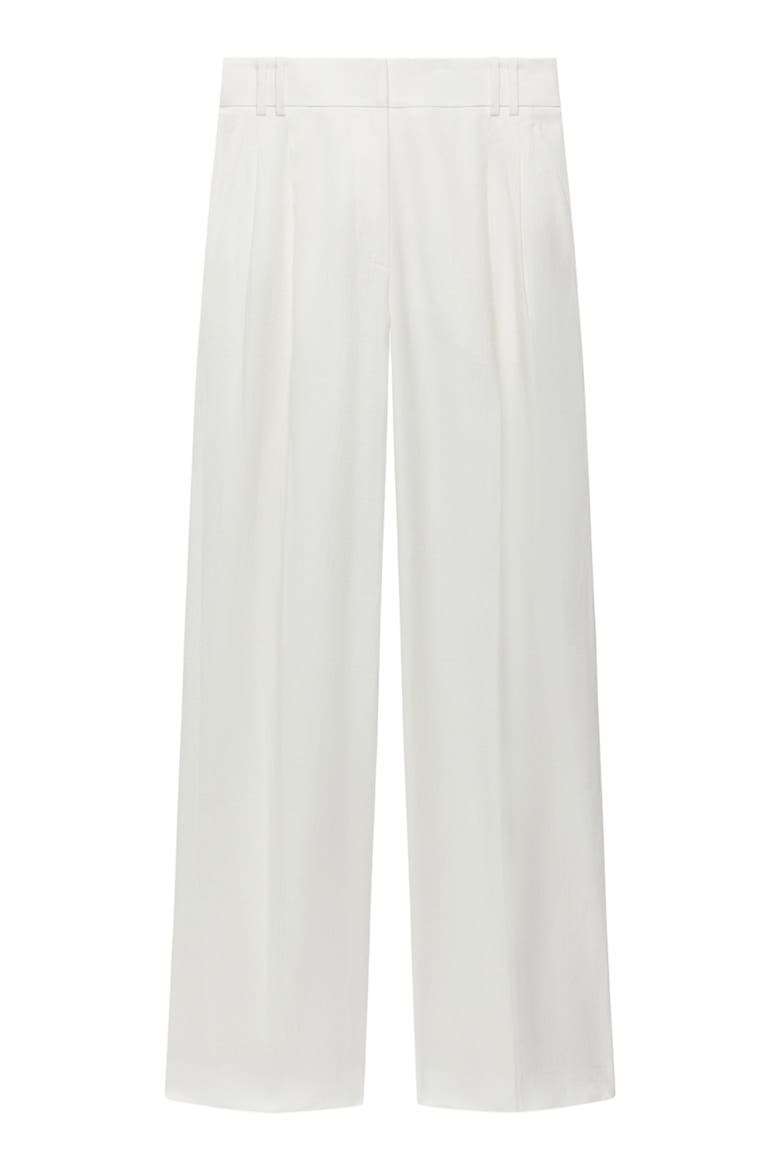 Pleated Trouser, Alternate, color, WHITE