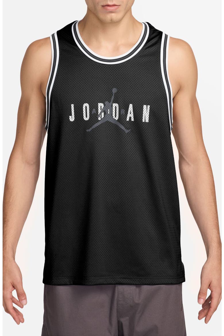 Air Mesh Jersey Tank, Main, color, BLACK/ IRON GREY