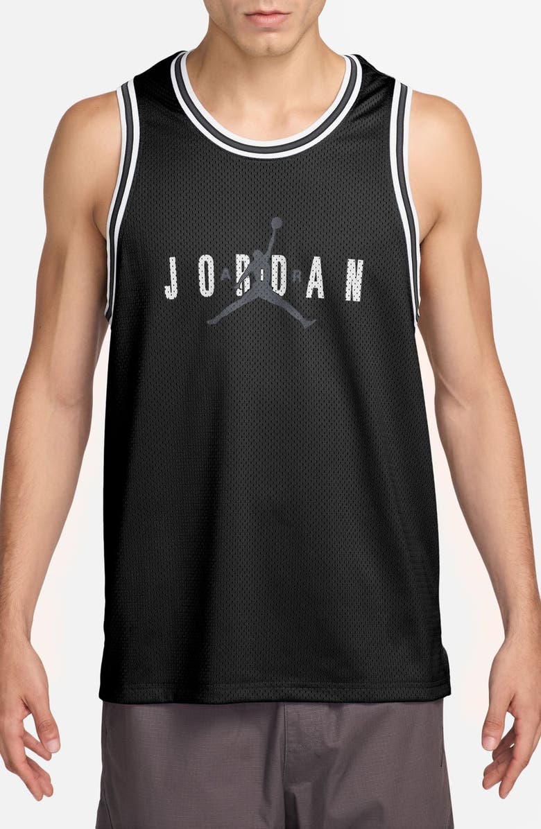 Jordan Air Mesh Jersey Tank, Main, color, Black/ Iron Grey