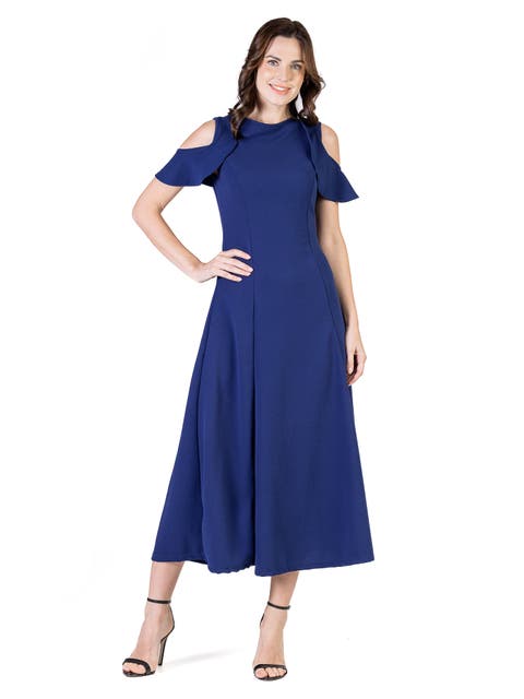 V-Neck Sleeveless Maxi Dress with Belt