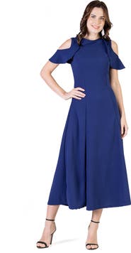 24seven Comfort Apparel V-Neck Sleeveless Maxi Dress with Belt