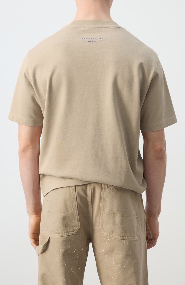 MANGO x Fantastic Man More! Graphic T-Shirt, Alternate, color, Beige