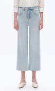 Bayeas High Waist Raw Hem Wide Leg Jeans