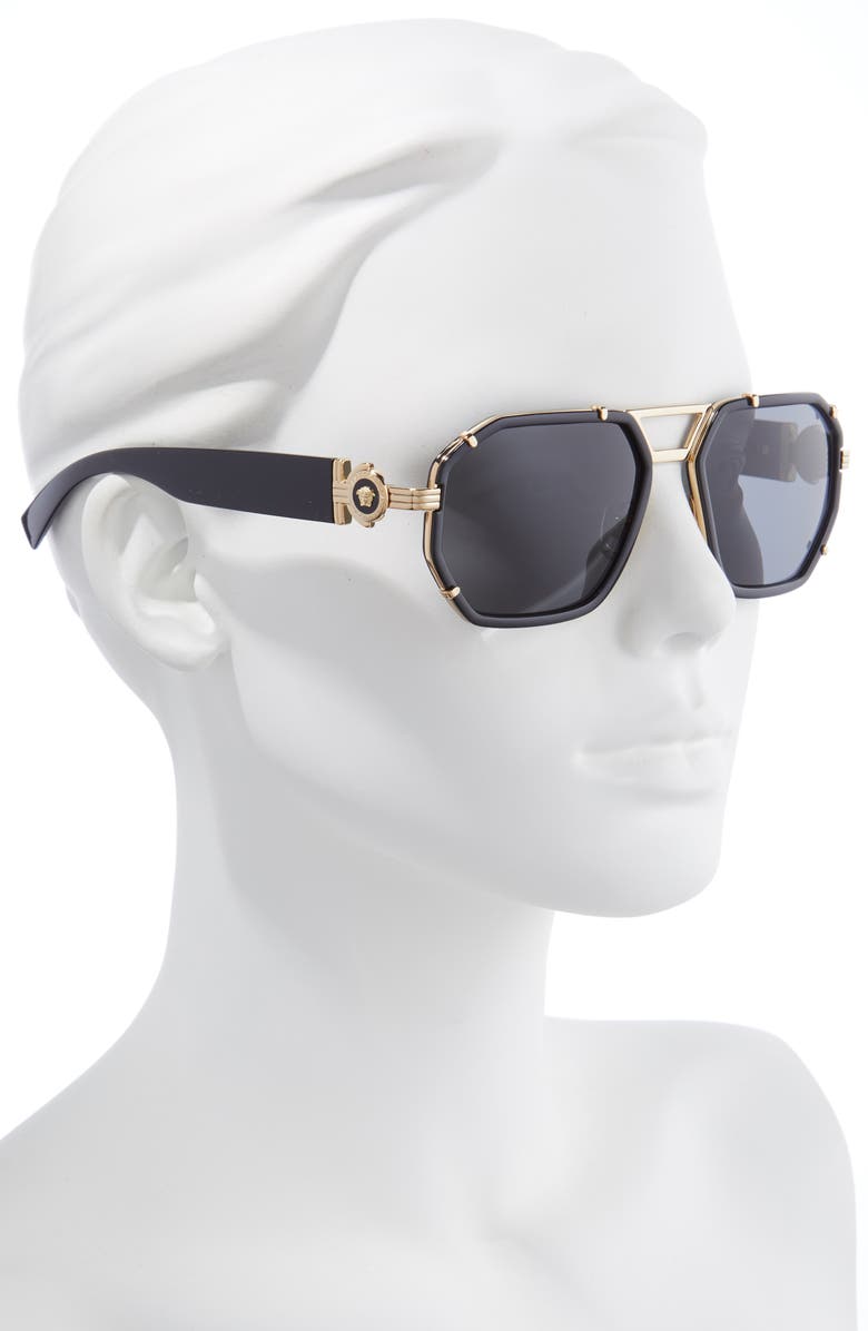 Versace 58mm Aviator Sunglasses, Alternate, color,