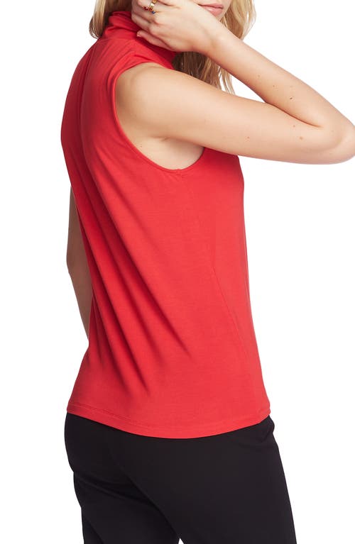 Court & Rowe Sleeveless Turtleneck Top In Red