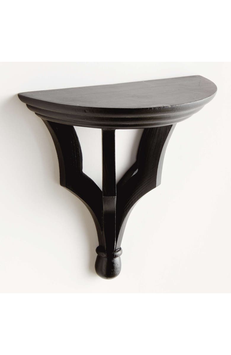 Napa Home & Garden Bennett Antique White Floating Wall Shelf, Alternate, color, Black