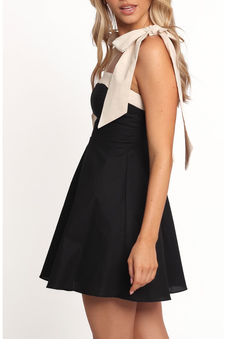 Olinda Fit & Flare Minidress, Alternate, color, BLACK/ CREAM