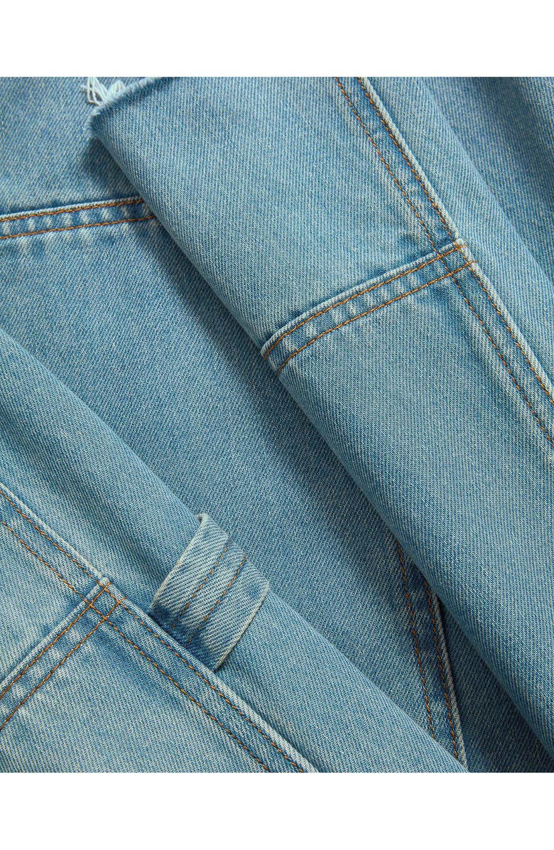 Veronica Beard Taylor Wide Leg Utility Jeans, Alternate, color, Blue Glare